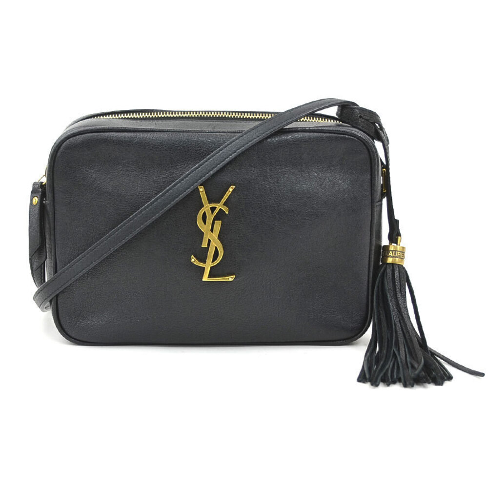 Saint Laurent shoulder bag Lou leather black gold